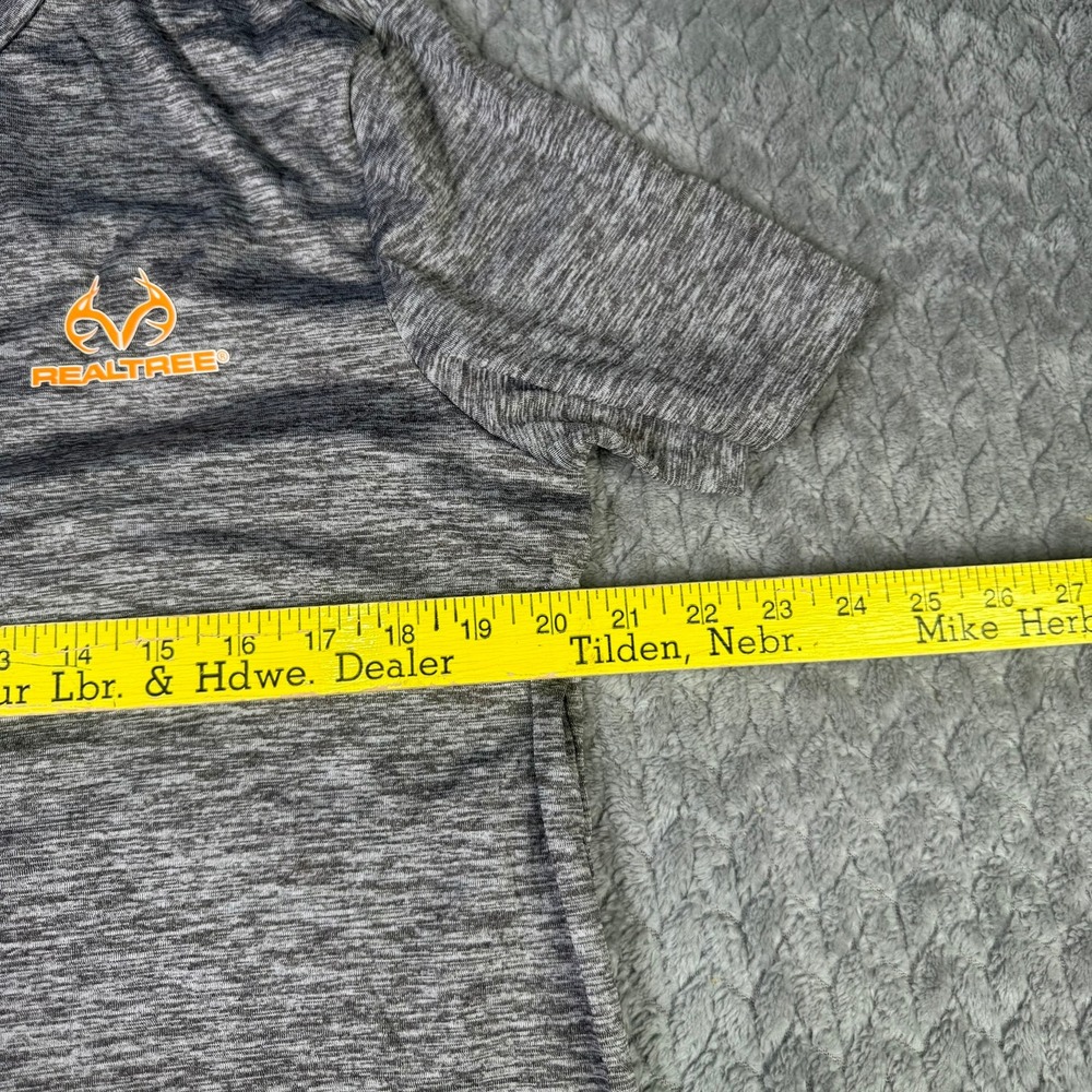 Realtree Mens Performance T Shirt Gray Heathered Logo Short Sleeve Size Medium - Picture 5 of 11